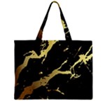 Marble Black, Kiss, Gold, Pretty Zipper Mini Tote Bag