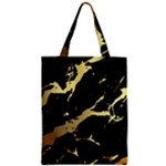 Marble Black, Kiss, Gold, Pretty Zipper Classic Tote Bag