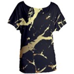 Marble Black, Kiss, Gold, Pretty Women s Oversized T-Shirt