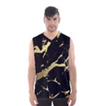 Marble Black, Kiss, Gold, Pretty Men s Basketball Tank Top