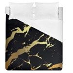 Marble Black, Kiss, Gold, Pretty Duvet Cover (Queen Size)