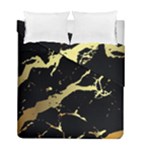 Marble Black, Kiss, Gold, Pretty Duvet Cover Double Side (Full/ Double Size)