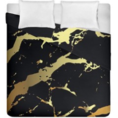 Marble Black, Kiss, Gold, Pretty Duvet Cover Double Side (King Size) from ArtsNow.com