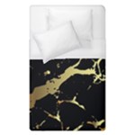 Marble Black, Kiss, Gold, Pretty Duvet Cover (Single Size)