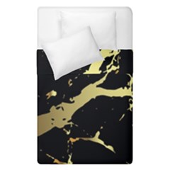 Marble Black, Kiss, Gold, Pretty Duvet Cover Double Side (Single Size) from ArtsNow.com