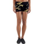 Marble Black, Kiss, Gold, Pretty Yoga Shorts