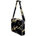 Marble Black, Kiss, Gold, Pretty Cross Body Office Bag