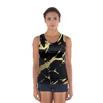 Marble Black, Kiss, Gold, Pretty Sport Tank Top 