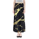 Marble Black, Kiss, Gold, Pretty Full Length Maxi Skirt