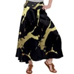 Marble Black, Kiss, Gold, Pretty Women s Satin Palazzo Pants