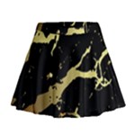 Marble Black, Kiss, Gold, Pretty Mini Flare Skirt