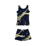 Marble Black, Kiss, Gold, Pretty Kids  Boyleg Swimsuit