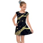 Marble Black, Kiss, Gold, Pretty Kids  Cap Sleeve Dress