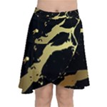 Marble Black, Kiss, Gold, Pretty Chiffon Wrap Front Skirt