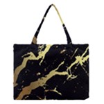 Marble Black, Kiss, Gold, Pretty Medium Tote Bag