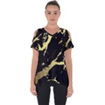 Marble Black, Kiss, Gold, Pretty Cut Out Side Drop T-Shirt