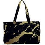 Marble Black, Kiss, Gold, Pretty Canvas Work Bag