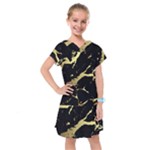 Marble Black, Kiss, Gold, Pretty Kids  Drop Waist Dress