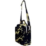 Marble Black, Kiss, Gold, Pretty Crossbody Day Bag