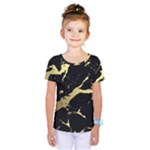 Marble Black, Kiss, Gold, Pretty Kids  One Piece T-Shirt