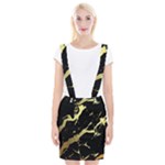 Marble Black, Kiss, Gold, Pretty Braces Suspender Skirt