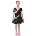 Kids  Short Sleeve Velvet Dress 