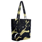 Marble Black, Kiss, Gold, Pretty Everyday Shoulder Bag with Pouch Bag