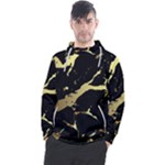 Marble Black, Kiss, Gold, Pretty Men s Pullover Hoodie