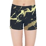 Marble Black, Kiss, Gold, Pretty Kids  Sports Shorts