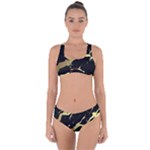 Marble Black, Kiss, Gold, Pretty Criss Cross Bikini Set