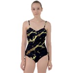 Marble Black, Kiss, Gold, Pretty Sweetheart Tankini Set