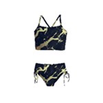 Marble Black, Kiss, Gold, Pretty Girls  Tankini Swimsuit