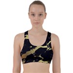 Marble Black, Kiss, Gold, Pretty Back Weave Sports Bra