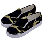 Marble Black, Kiss, Gold, Pretty Kids  Canvas Slip Ons