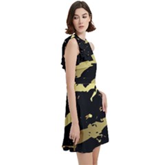 Cocktail Party Halter Sleeveless Dress With Pockets 