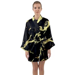 Long Sleeve Satin Kimono 