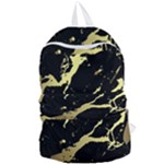 Marble Black, Kiss, Gold, Pretty Foldable Lightweight Backpack