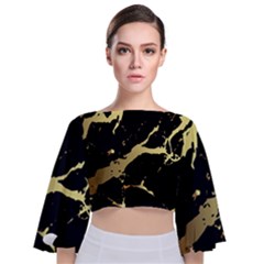 Tie Back Butterfly Sleeve Chiffon Top 