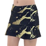 Marble Black, Kiss, Gold, Pretty Classic Tennis Skirt