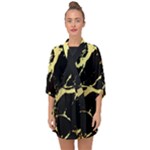 Marble Black, Kiss, Gold, Pretty Half Sleeve Chiffon Kimono