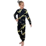 Marble Black, Kiss, Gold, Pretty Kids  Long Sleeve Set 