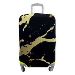 Marble Black, Kiss, Gold, Pretty Luggage Cover (Small) from ArtsNow.com