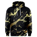 Marble Black, Kiss, Gold, Pretty Men s Overhead Hoodie