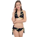 Marble Black, Kiss, Gold, Pretty Tie It Up Bikini Set