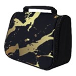 Marble Black, Kiss, Gold, Pretty Full Print Travel Pouch (Small)