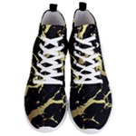 Marble Black, Kiss, Gold, Pretty Men s Lightweight High Top Sneakers