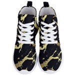 Marble Black, Kiss, Gold, Pretty Women s Lightweight High Top Sneakers