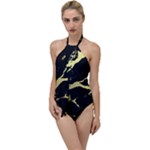 Marble Black, Kiss, Gold, Pretty Go with the Flow One Piece Swimsuit