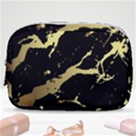 Marble Black, Kiss, Gold, Pretty Make Up Pouch (Small)