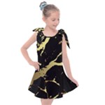 Marble Black, Kiss, Gold, Pretty Kids  Tie Up Tunic Dress